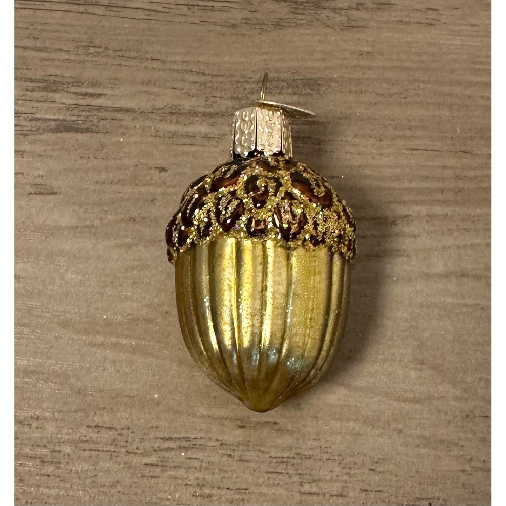 Old World Christmas Glass‎ Blown Acorn Ornament Christmas Holiday Decor